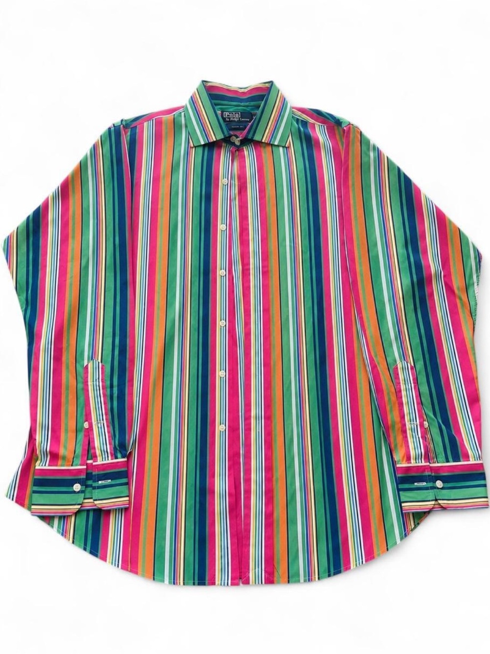 Polo by Ralph Lauren Bright Multicolor Vertical Stripe Button-Down Shirt